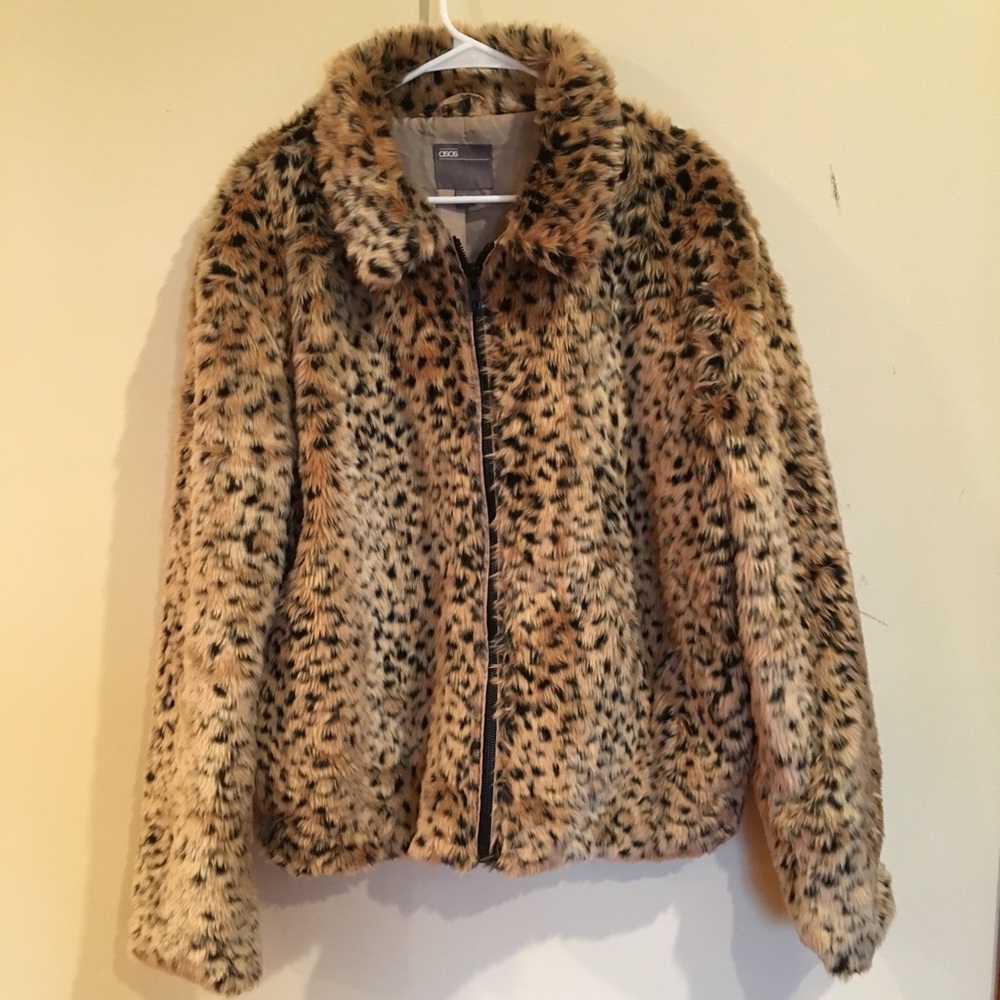 ASOS leopard zip up jacket
